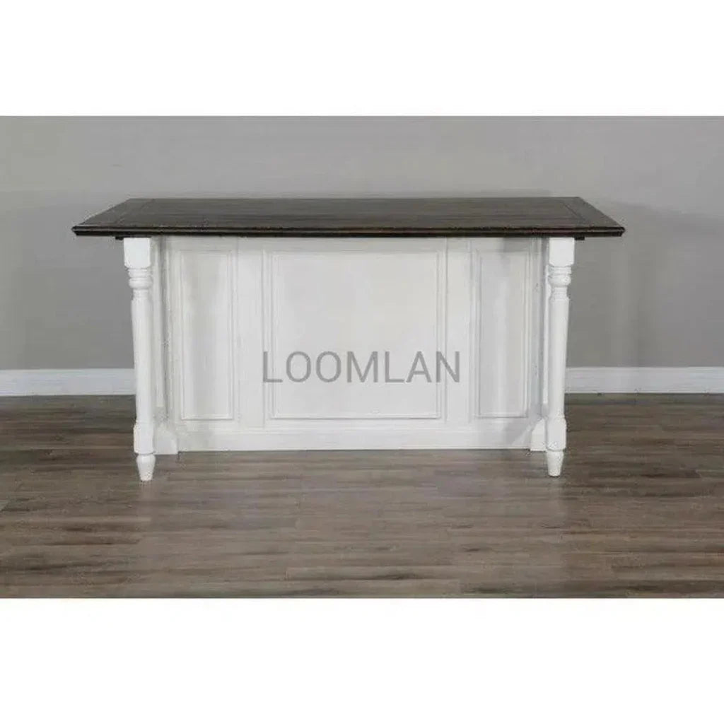 White Modern Kitchen Island Bar Table - LOOMLAN - Sunny D - Bar Tables