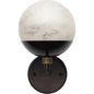 White Oil Rubbed Bronze Alabaster Metro Wall Sconce - LOOMLAN - Jamie Young - Wall Sconces