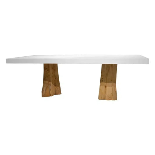 White Outdoor Dining Table for 10 or 12 people-Outdoor Dining Tables-Artesia-94" inches-LOOMLAN