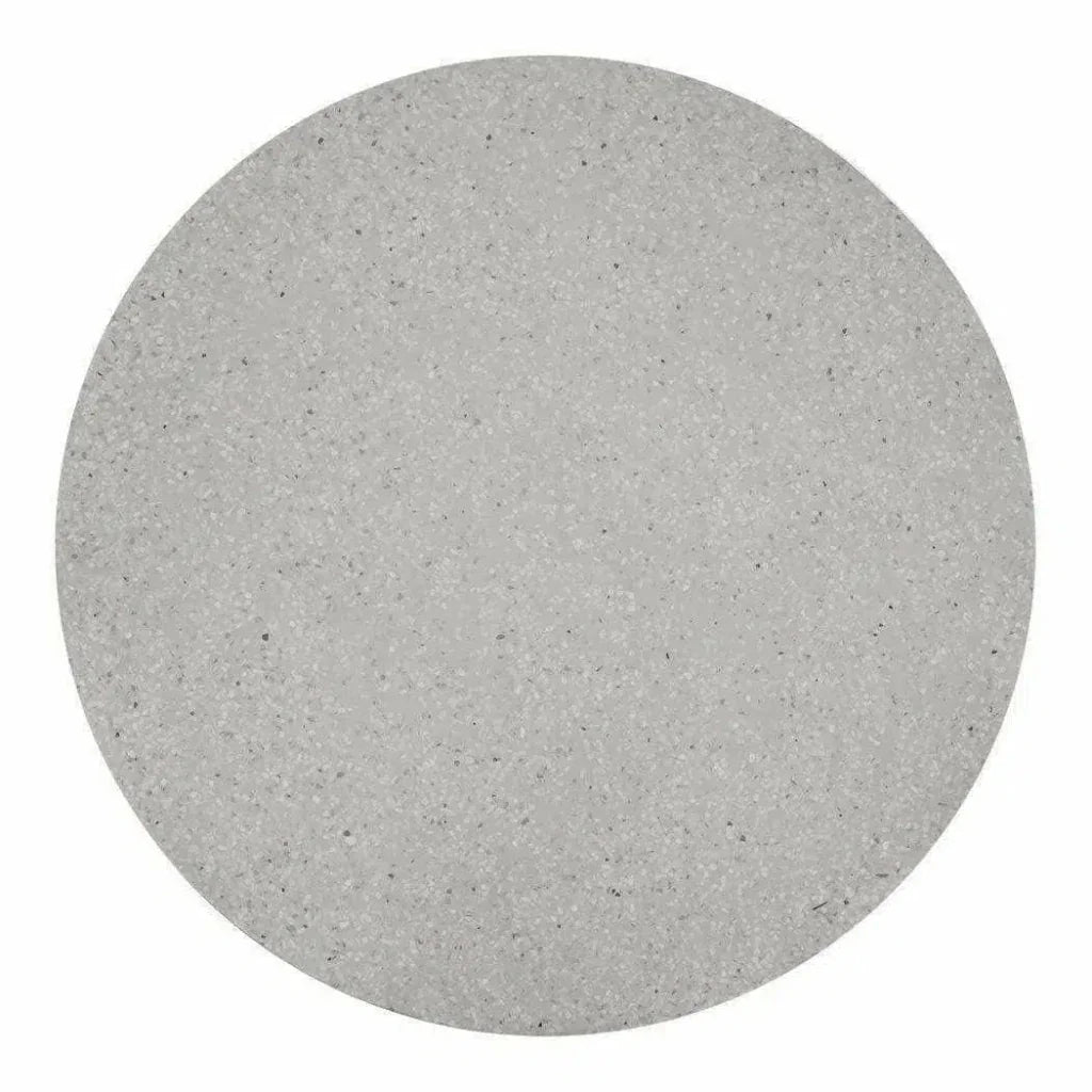 White Round Terrazzo Stone Top Dining Table-Dining Tables-Moe's Home-LOOMLAN