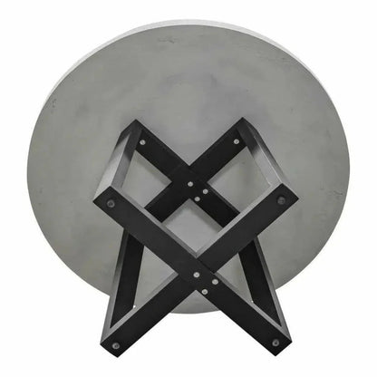 White Round Terrazzo Stone Top Dining Table-Dining Tables-Moe's Home-LOOMLAN