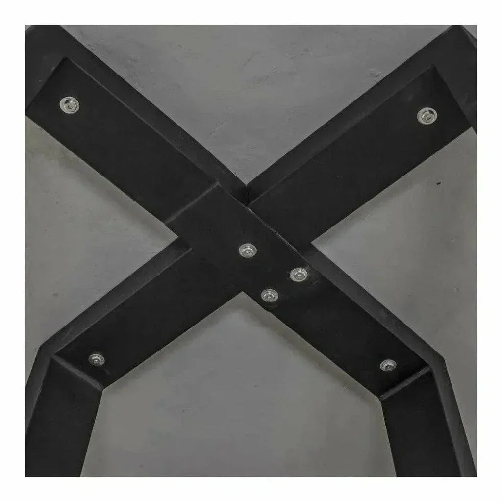 White Round Terrazzo Stone Top Dining Table-Dining Tables-Moe's Home-LOOMLAN