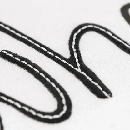 White Saba Words Fun Decorative Throw Pillows Dawn Fill - LOOMLAN - LOOMLAN - Throw Pillows