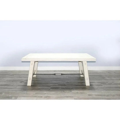 White Sand Dining Table Off White-Dining Tables-Sunny D-LOOMLAN