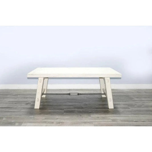 White Sand Dining Table Off White-Dining Tables-Sunny D-LOOMLAN