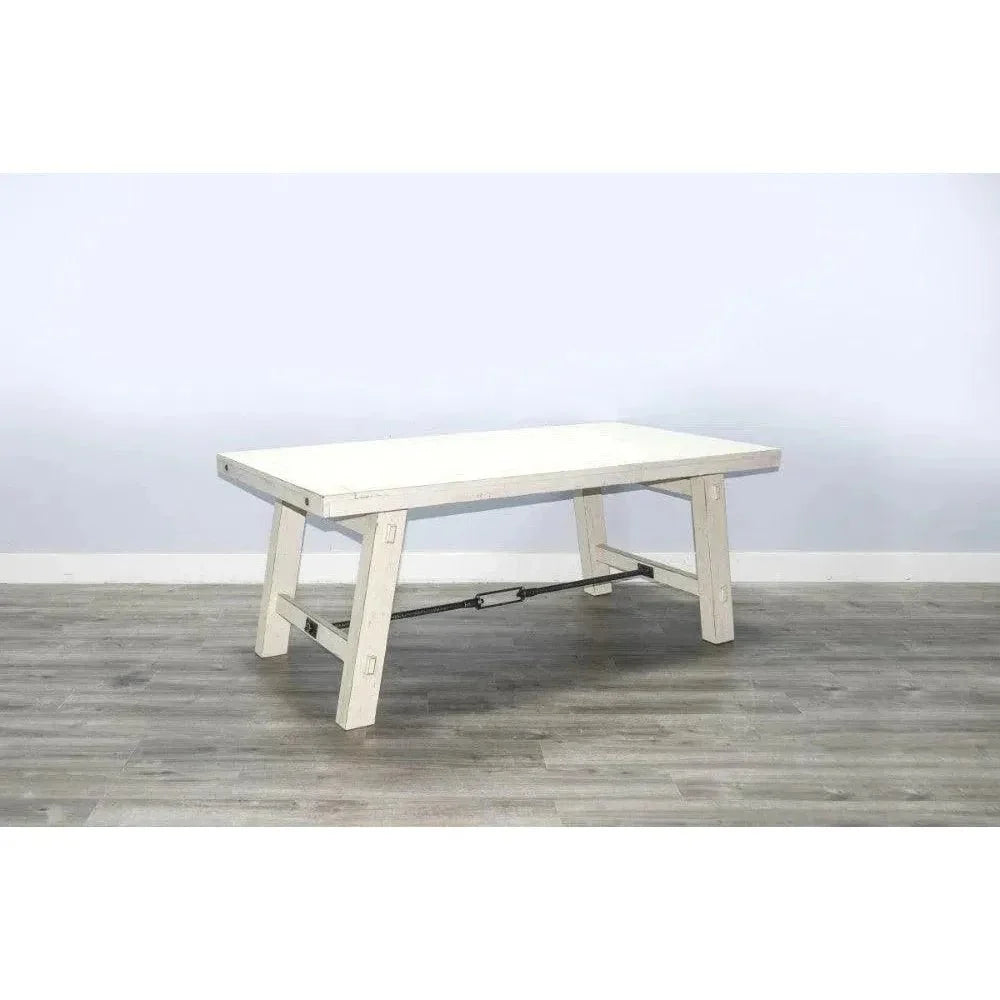 White Sand Dining Table Off White-Dining Tables-Sunny D-LOOMLAN