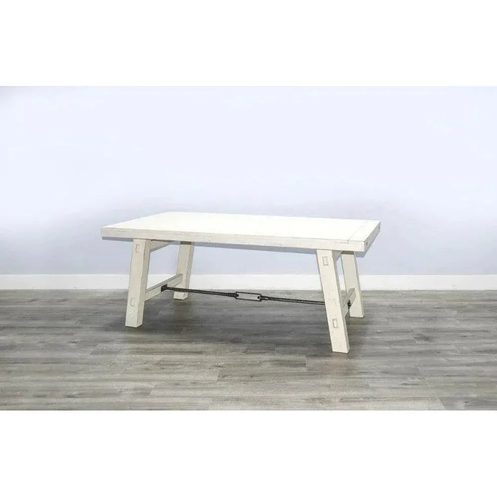 White Sand Dining Table Off White-Dining Tables-Sunny D-LOOMLAN