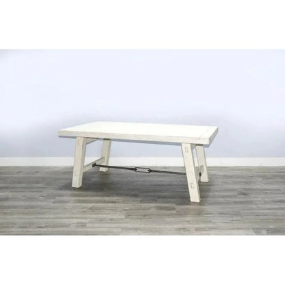 White Sand Dining Table Off White-Dining Tables-Sunny D-LOOMLAN