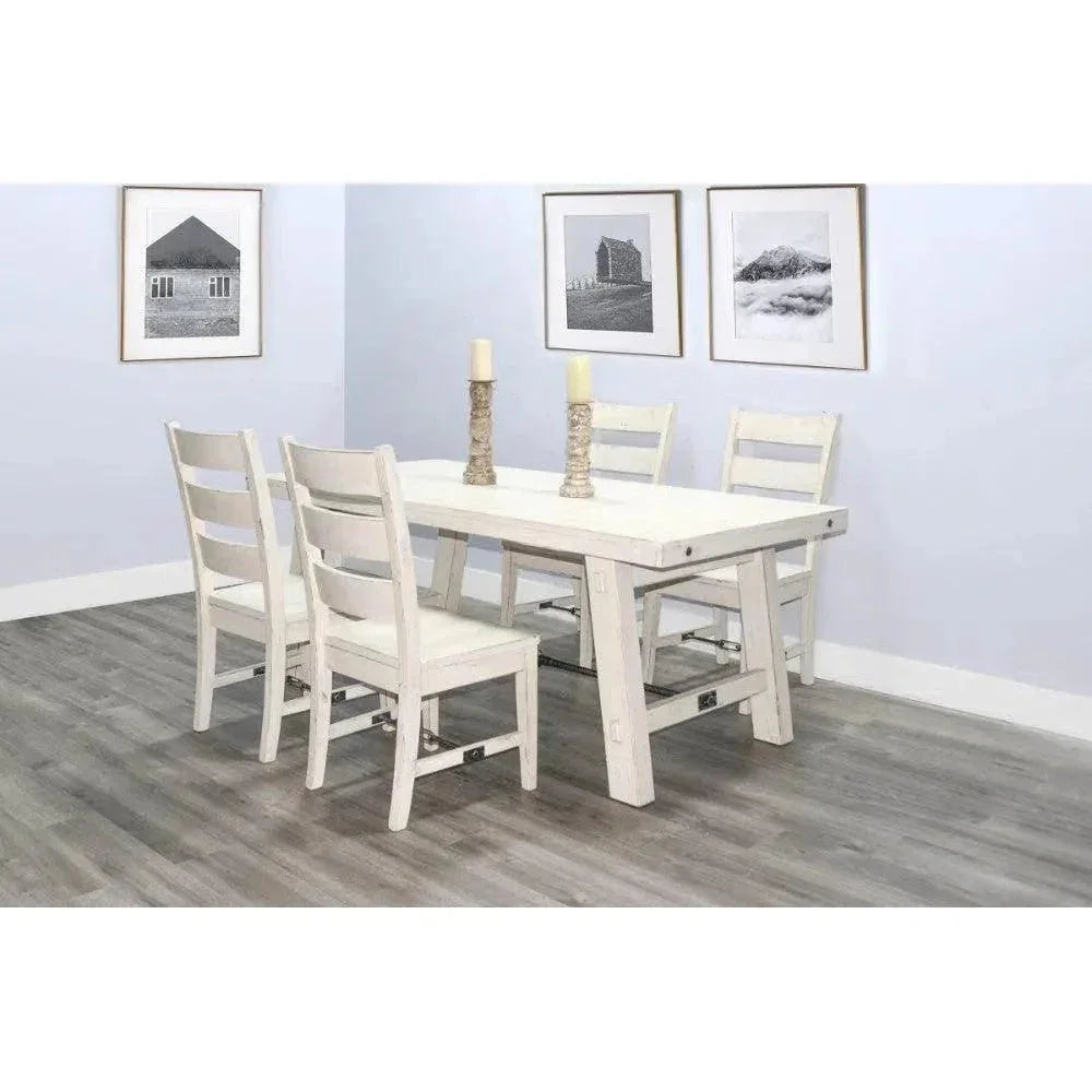 White Sand Dining Table Off White-Dining Tables-Sunny D-LOOMLAN