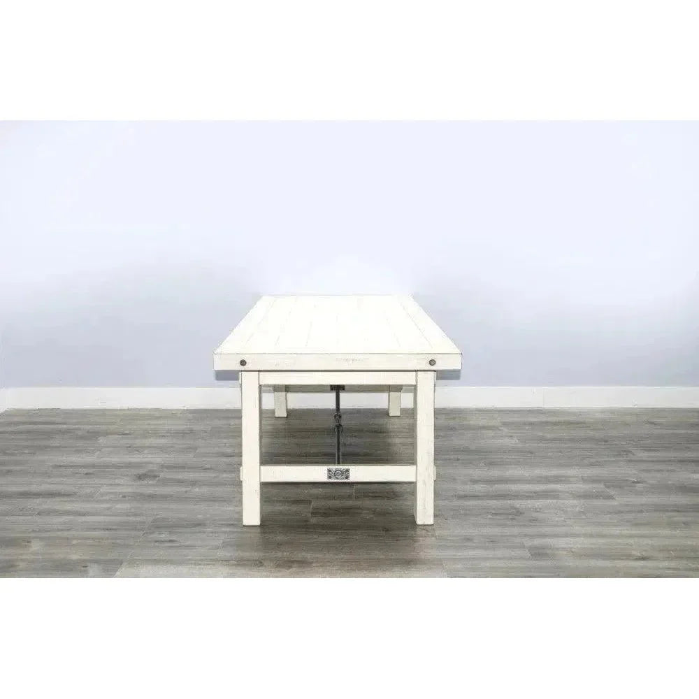 White Sand Dining Table Off White-Dining Tables-Sunny D-LOOMLAN