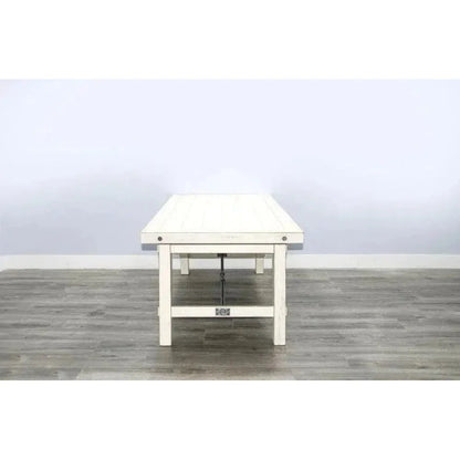 White Sand Dining Table Off White-Dining Tables-Sunny D-LOOMLAN