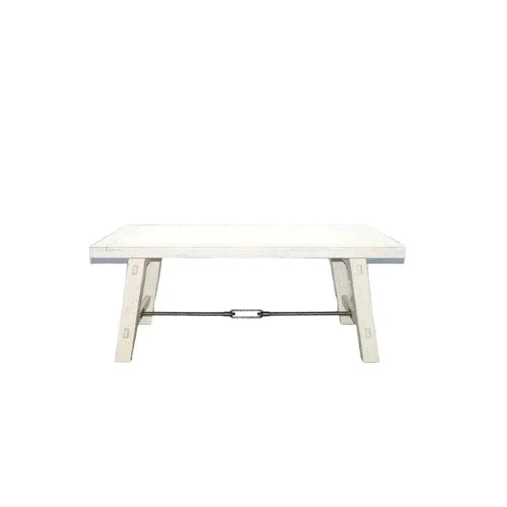 White Sand Dining Table Off White-Dining Tables-Sunny D-LOOMLAN