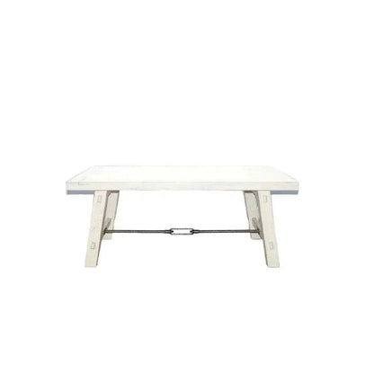 White Sand Dining Table Off White-Dining Tables-Sunny D-LOOMLAN