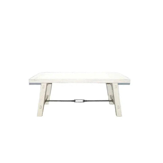 White Sand Dining Table Off White-Dining Tables-Sunny D-LOOMLAN
