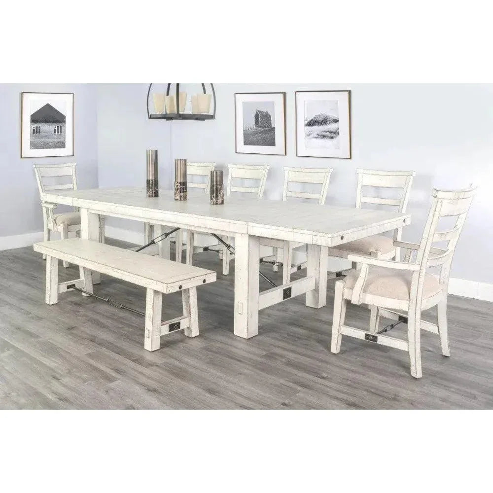 White Sand Extension Table White-Dining Tables-Sunny D-LOOMLAN