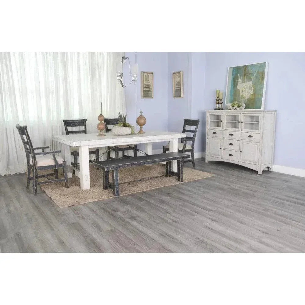 White Sand Extension Table White-Dining Tables-Sunny D-LOOMLAN