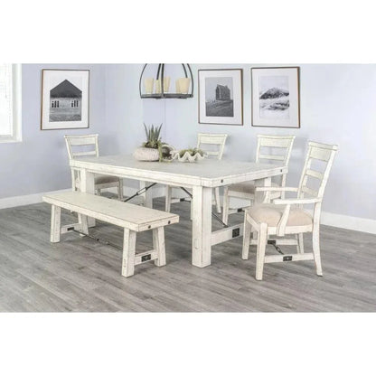 White Sand Extension Table White-Dining Tables-Sunny D-LOOMLAN
