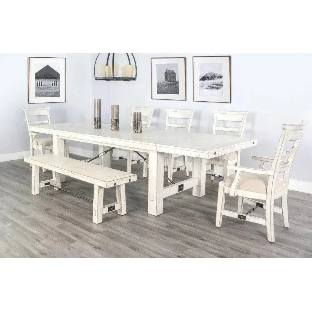 White Sand Extension Table White-Dining Tables-Sunny D-LOOMLAN