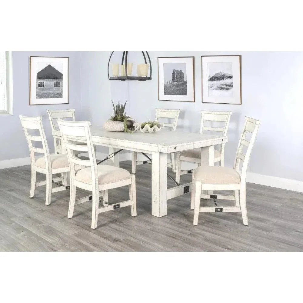 White Sand Extension Table White-Dining Tables-Sunny D-LOOMLAN