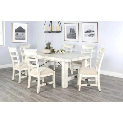 White Sand Extension Table White-Dining Tables-Sunny D-LOOMLAN
