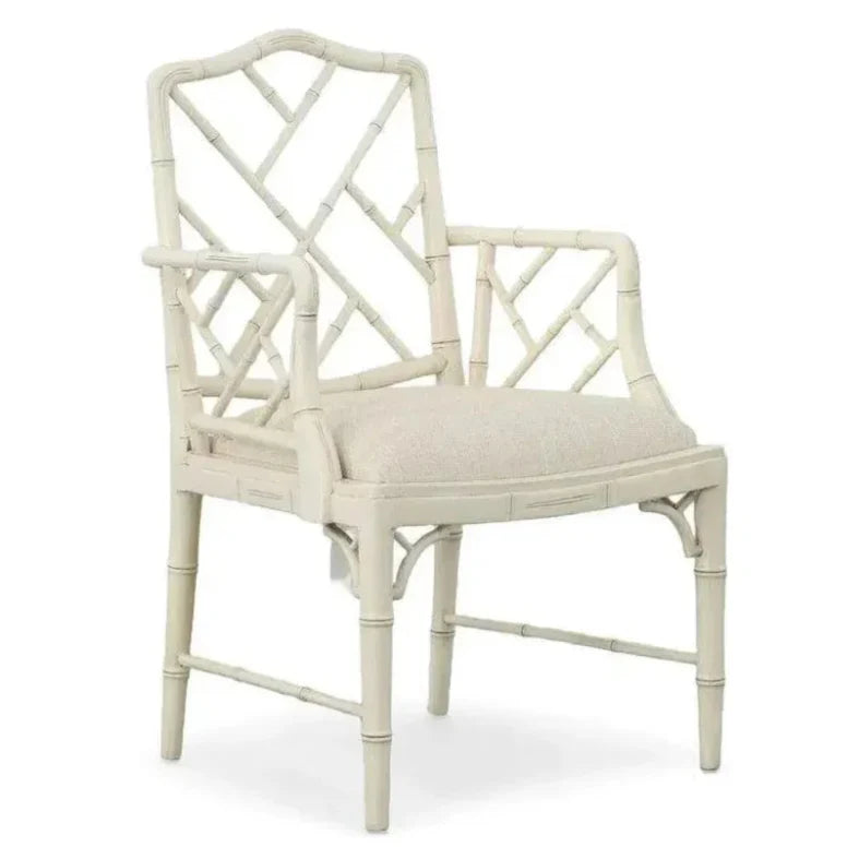 White Sawyer Arm Chair Set of 2 - LOOMLAN - Furniture Classics - Dining Chairs