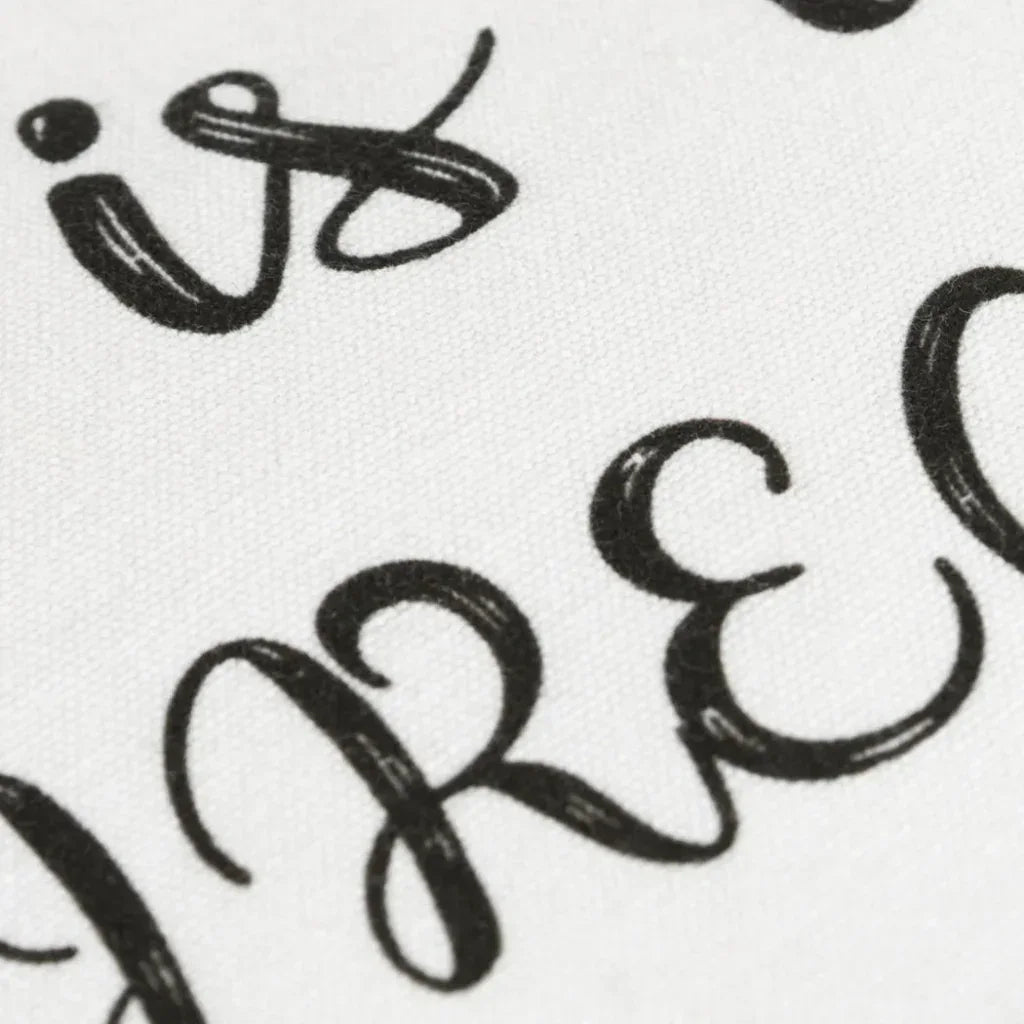 White Skye Words Decorative Pillows Down Insert - LOOMLAN - LOOMLAN - Throw Pillows