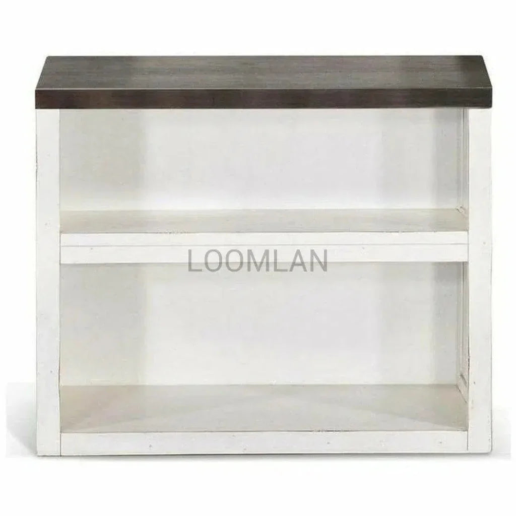 White Small Square European Cottage Nightstand-Nightstands-Sunny D-LOOMLAN