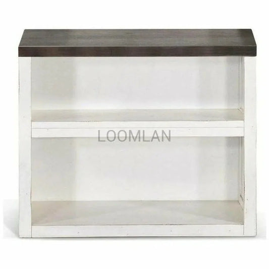 White Small Square European Cottage Nightstand-Nightstands-Sunny D-LOOMLAN