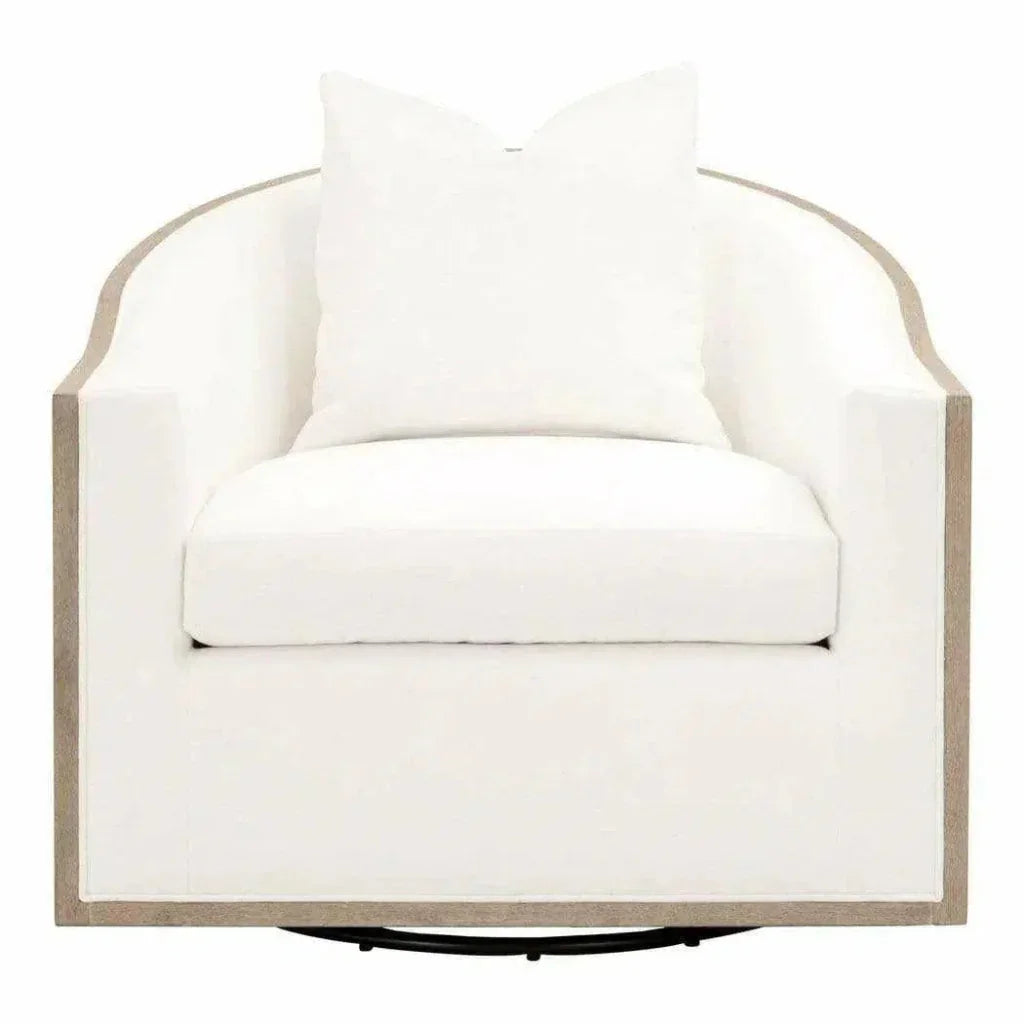 White Swivel Club Chair Performance LiveSmart - LOOMLAN - Essentials For Living - Club Chairs