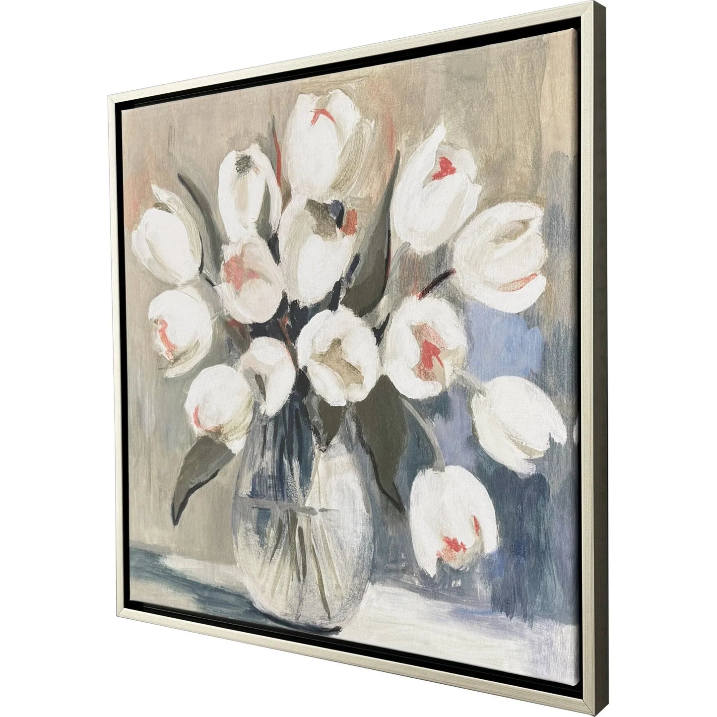 White Tulips White Canvas Art