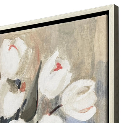 White Tulips White Canvas Art
