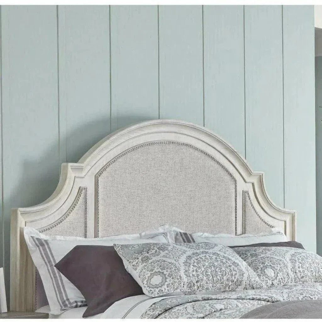 White Two - Tone Arched Headboard Bed Frame - LOOMLAN - Panama Jack - Beds