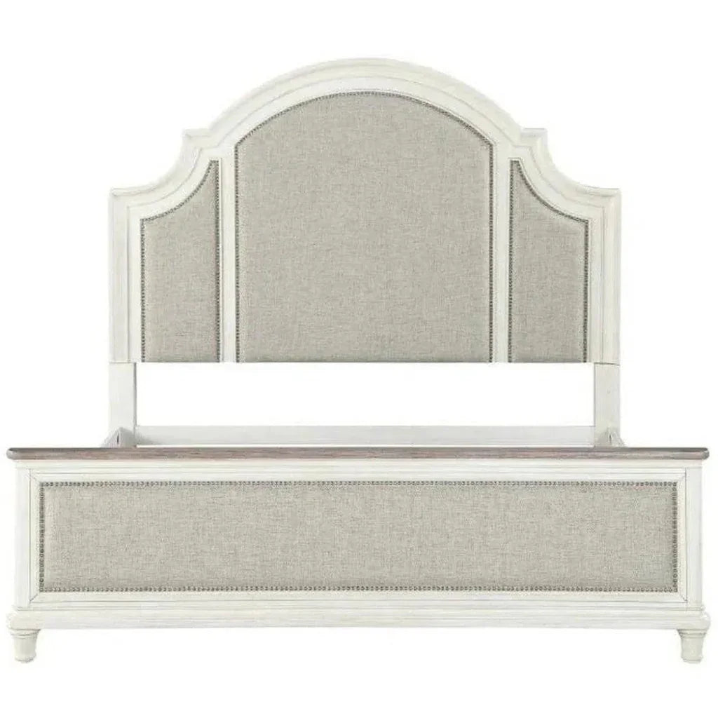 White Two - Tone Arched Headboard Bed Frame - LOOMLAN - Panama Jack - Beds