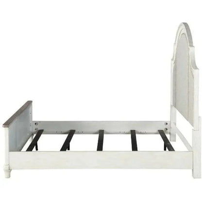 White Two - Tone Arched Headboard Bed Frame - LOOMLAN - Panama Jack - Beds