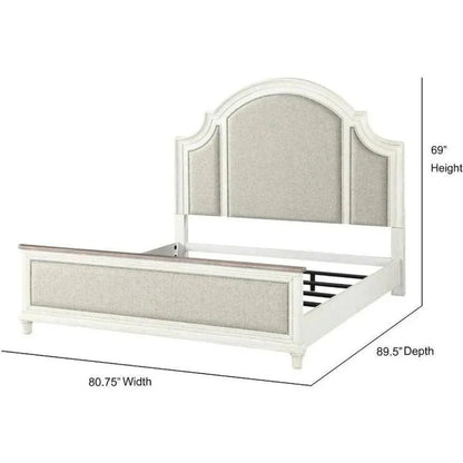 White Two - Tone Arched Headboard Bed Frame - LOOMLAN - Panama Jack - Beds