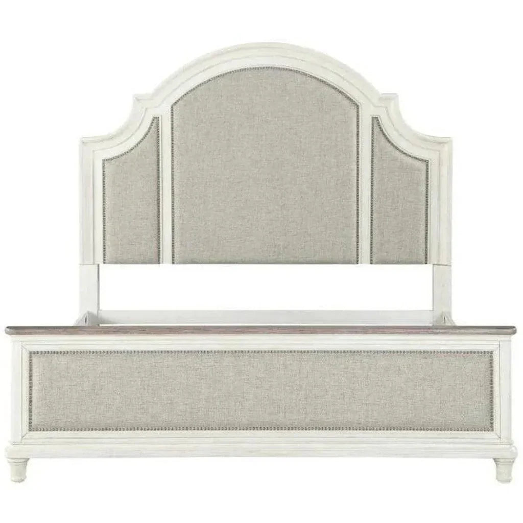 White Two - Tone Arched Headboard Bed Frame - LOOMLAN - Panama Jack - Beds