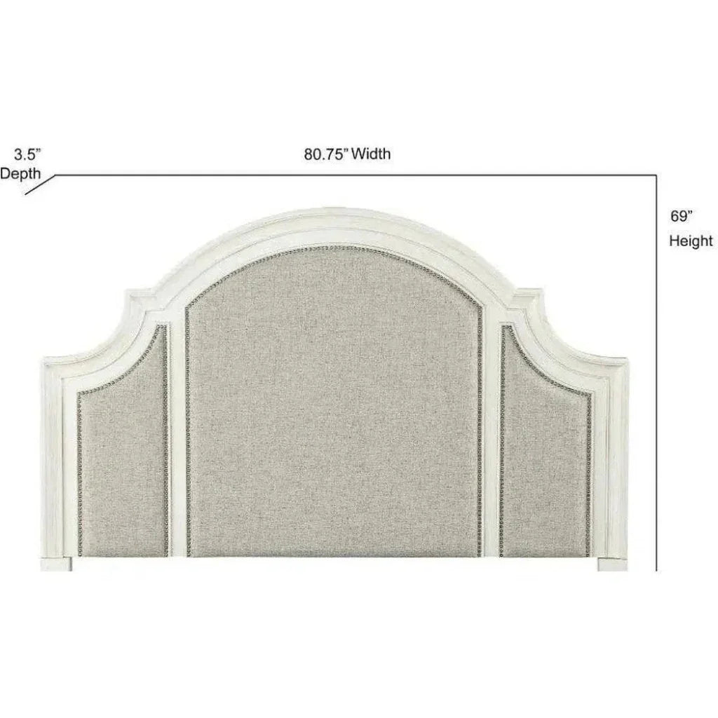 White Two - Tone Arched Headboard Bed Frame - LOOMLAN - Panama Jack - Beds
