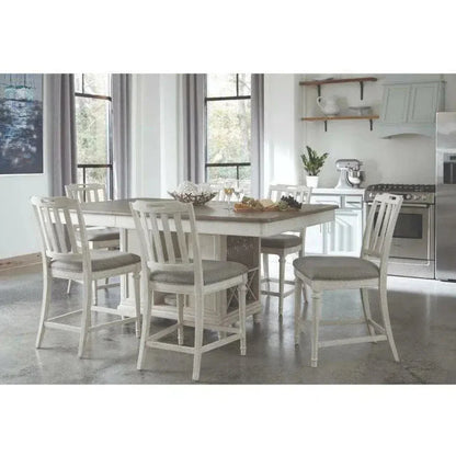 White Two - Tone Counter Dining Table Storage - LOOMLAN - Panama Jack - Counter Tables