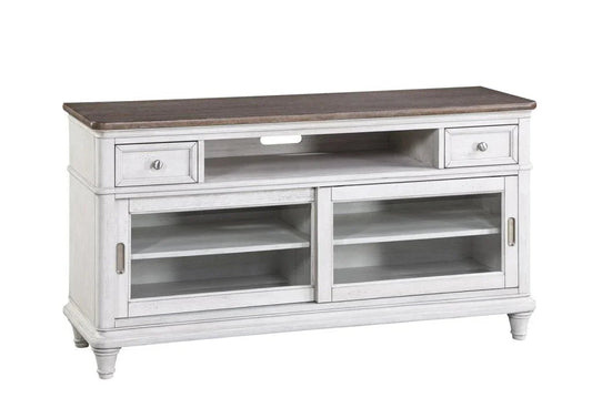 White Two - Tone Wood TV Stand Entertainment Console - LOOMLAN - Panama Jack - TV Stands & Media Centers