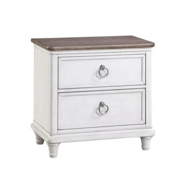 White Two - Tone Wooden Drawer Nightstand - LOOMLAN - Panama Jack - Nightstands