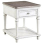 White Two - Tone Wooden End Table - LOOMLAN - Panama Jack - Side Tables