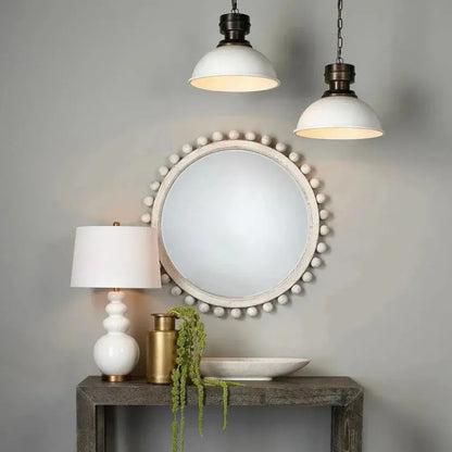 White Washed Fir Wood Brighton Wall Mirror - LOOMLAN - Jamie Young - Wall Mirrors