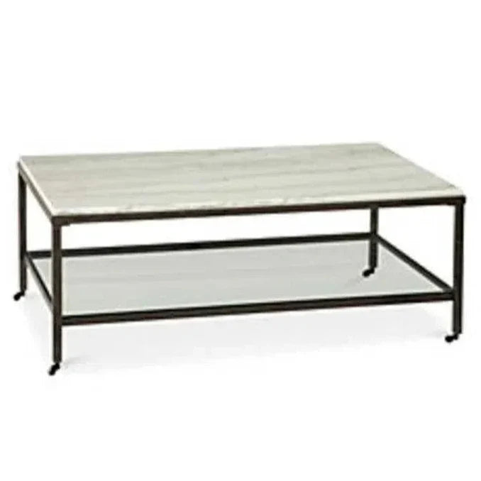 Whitman White Marble Topped Cocktail Table