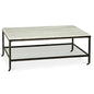 Whitman White Marble Topped Cocktail Table - LOOMLAN - Bassett Mirror - Coffee Tables
