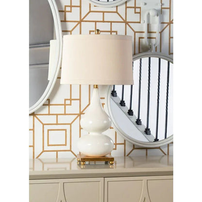 Whitney Glazed Ceramic Table Lamp - LOOMLAN - Wildwood - Table Lamps