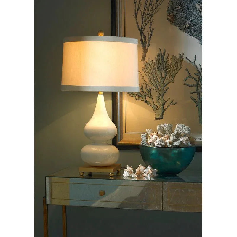 Whitney Glazed Ceramic Table Lamp - LOOMLAN - Wildwood - Table Lamps