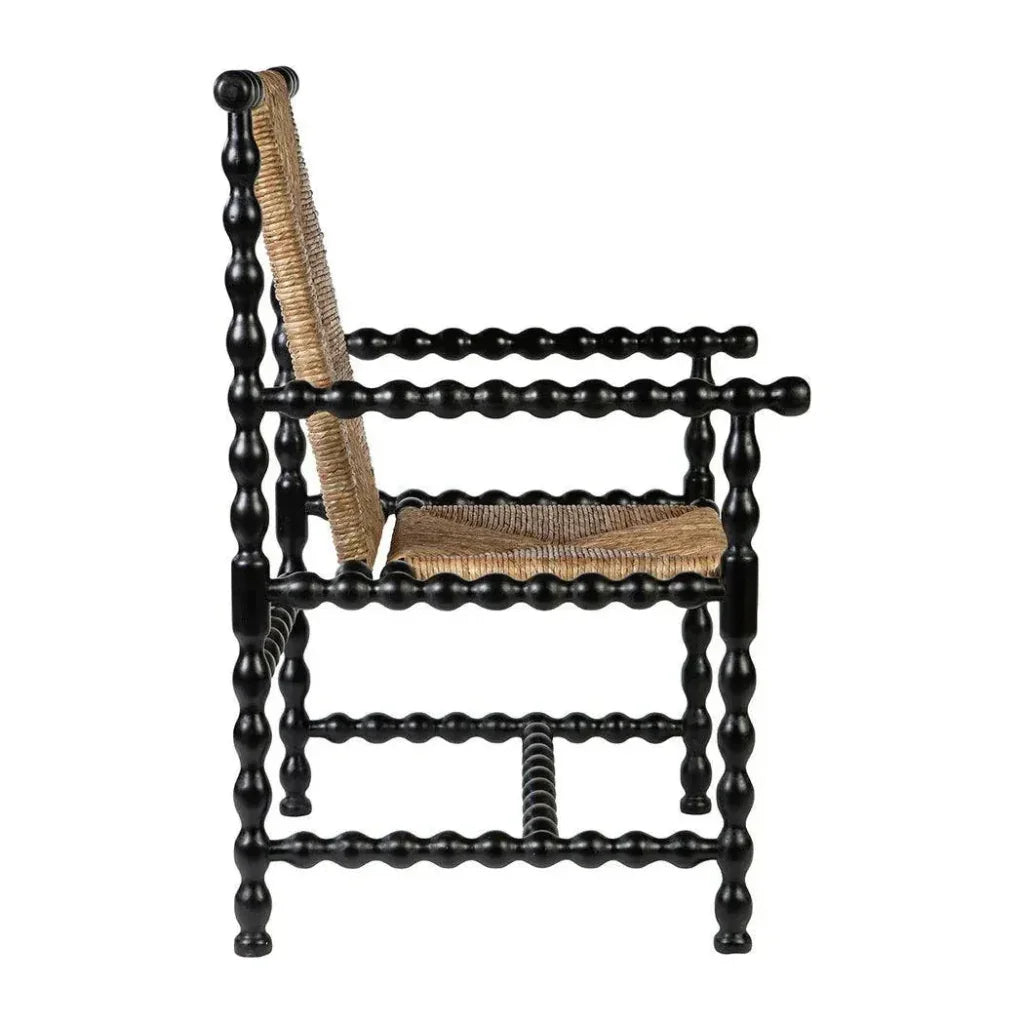 Wichita Handwoven Rush Occasional Chair - LOOMLAN - Furniture Classics - Accent Chairs