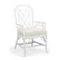 Wild Palm Rattan Frame White Armchair - LOOMLAN - Wildwood - Club Chairs