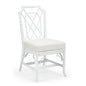 Wild Palm Rattan Frame White Side Chair - LOOMLAN - Wildwood - Dining Chairs
