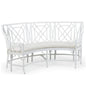 Wild Palm Rattan Framed Curved Settee - LOOMLAN - Wildwood - Bedroom Benches